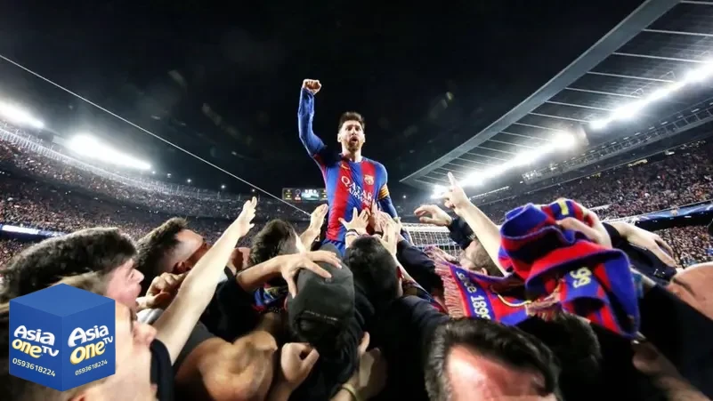 ميسي يحتفل مع برشلونة في الجانب الآخر من العالم